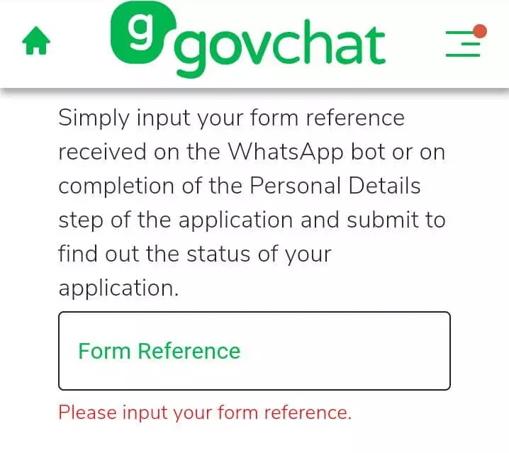 GovChat Status Check For SRD R350 Grant Application