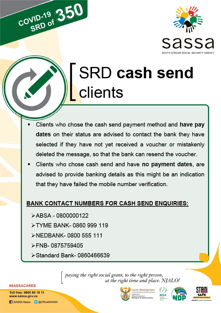 how to change your banking details for srd grant