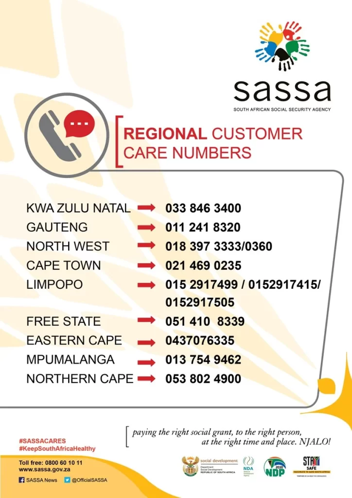 SASSA contact details
