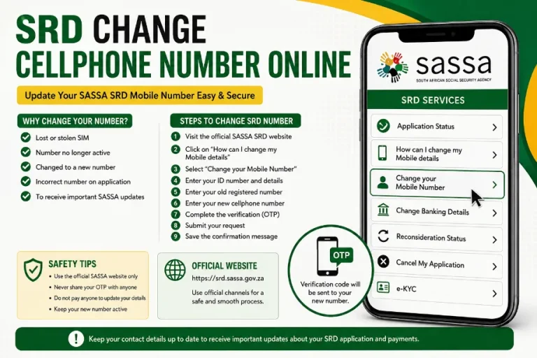 SRD Change Cellphone Number Online